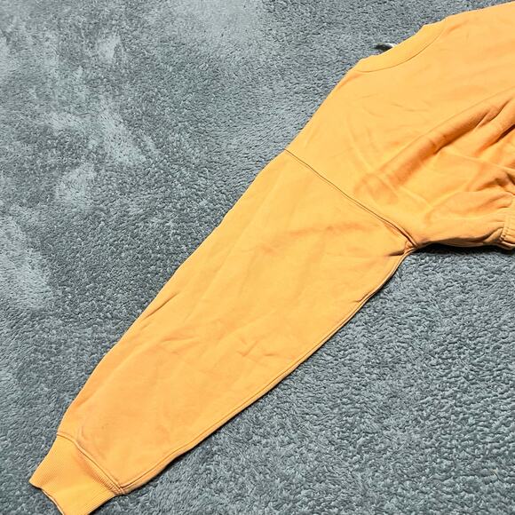 ALO Yoga Devotion Pullover Sweatshirt Womens XS Cropped Crewneck Orange - Picture 4 of 8